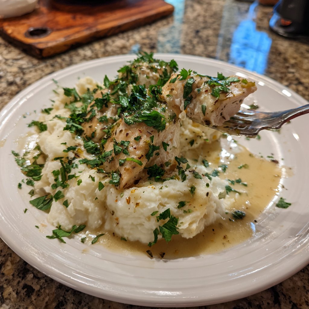 Creamy Herb Chicken with Garlic Mashed Potatoes